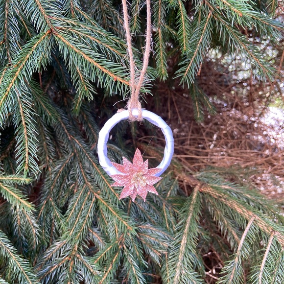 Blush Poinsettia Spark Ornament - Picture 3 of 4